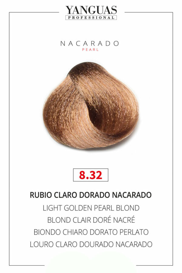 Tinte Rubio Claro Dorado Nacarado 8.32