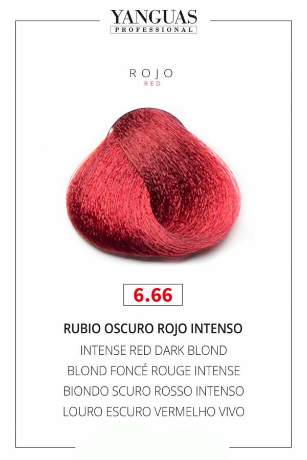 Tinte Rubio Oscuro Rojo Intenso 6.66